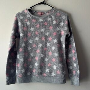 BCBGirls Gray and Pink Star Sweater